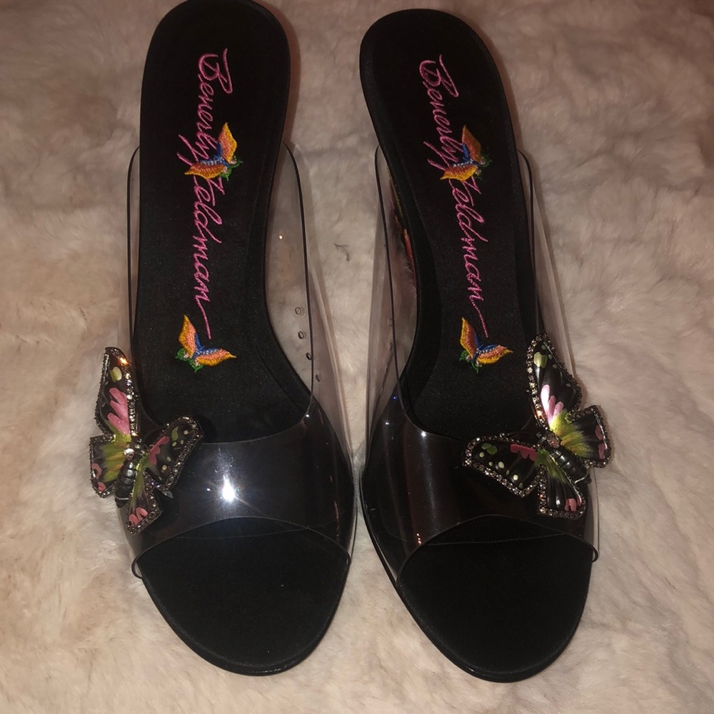 Beverly Feldman butterfly 🦋 wedges with flowers 🌸 i wore these one time .